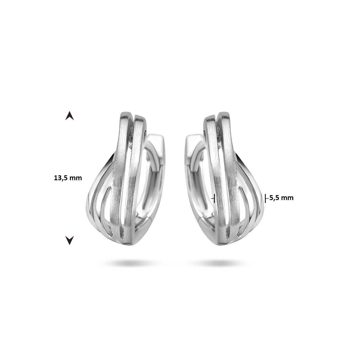 Boucles d'oreilles créoles en argent rhodié 925