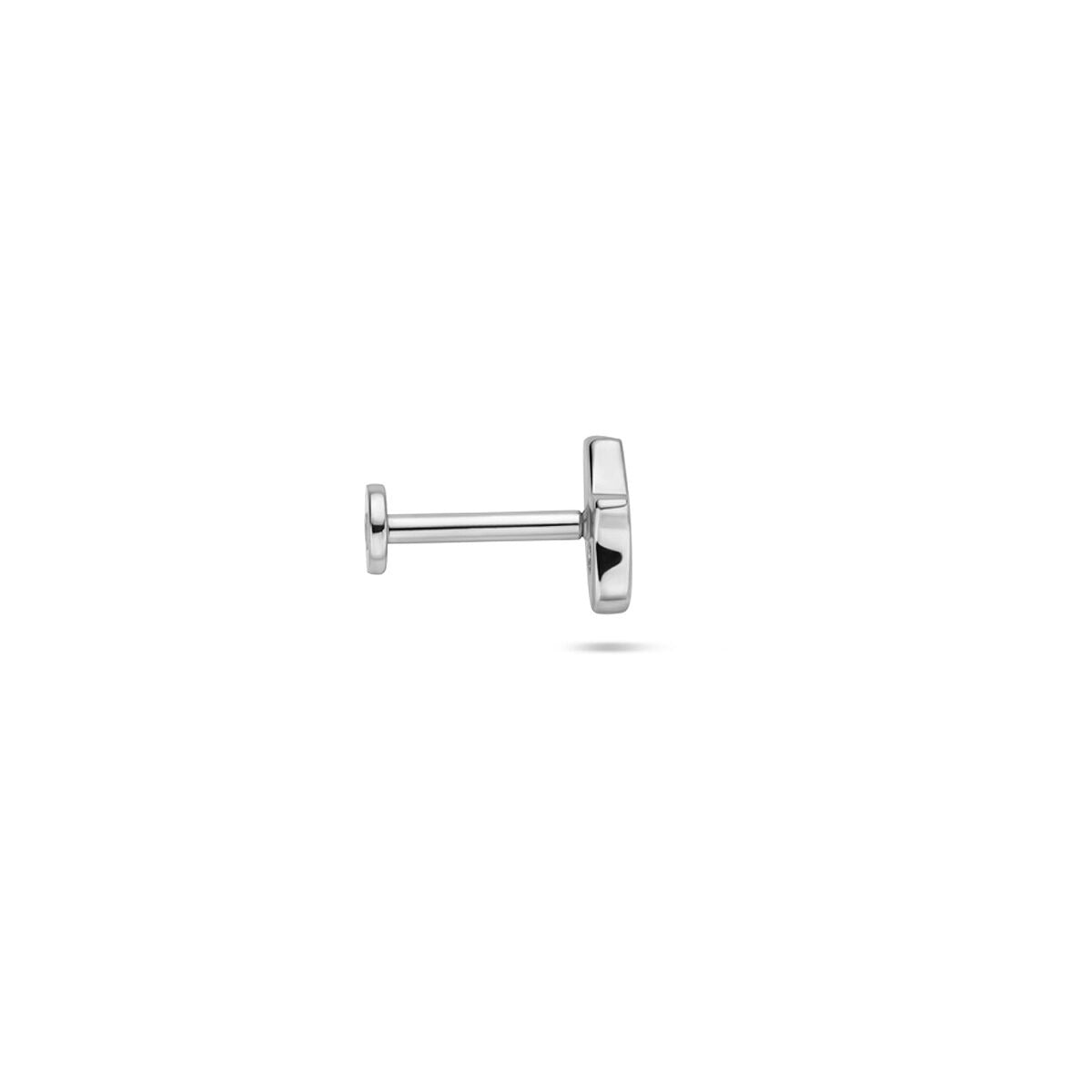 Piercing plate arrière en argent Main de Fatima – rhodié 925 avec zircone