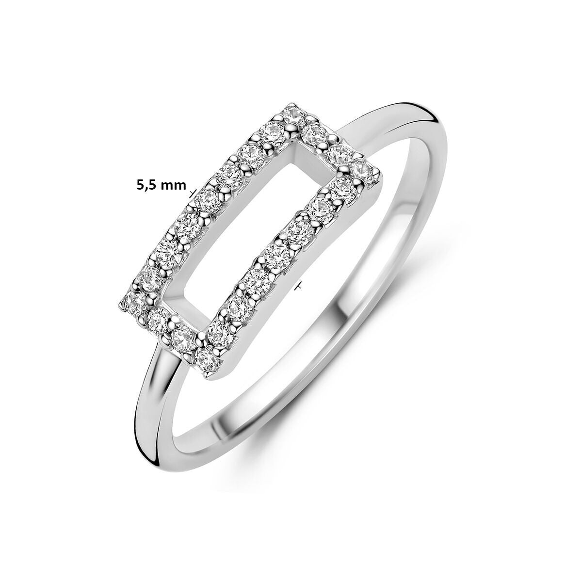 bague zircone argent rhodié