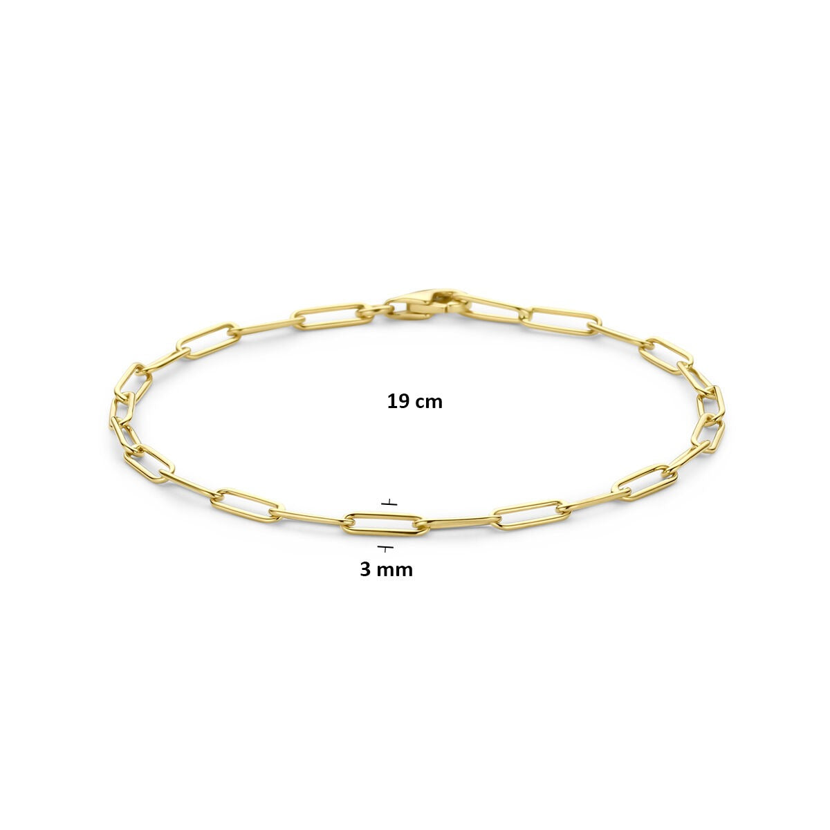 Bracelet en maille en or jaune 14k Ancre