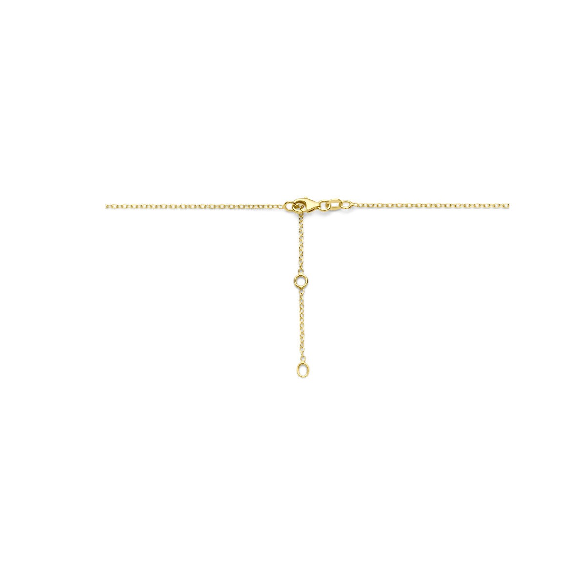 collier en or jaune avec deux cœurs