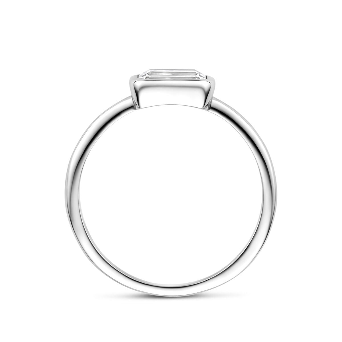 bague zircone argent rhodié