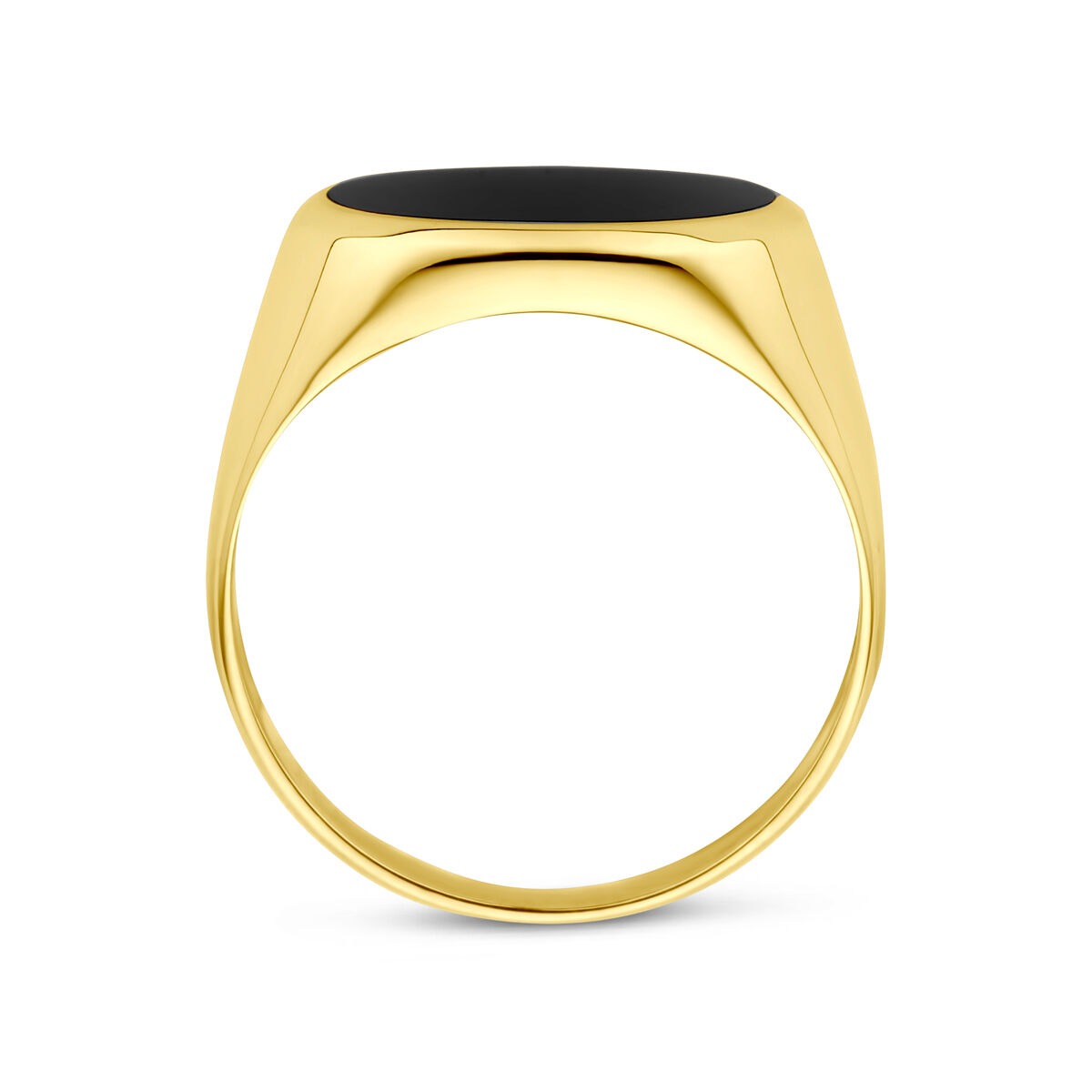 Bague en or jaune 14k avec onyx