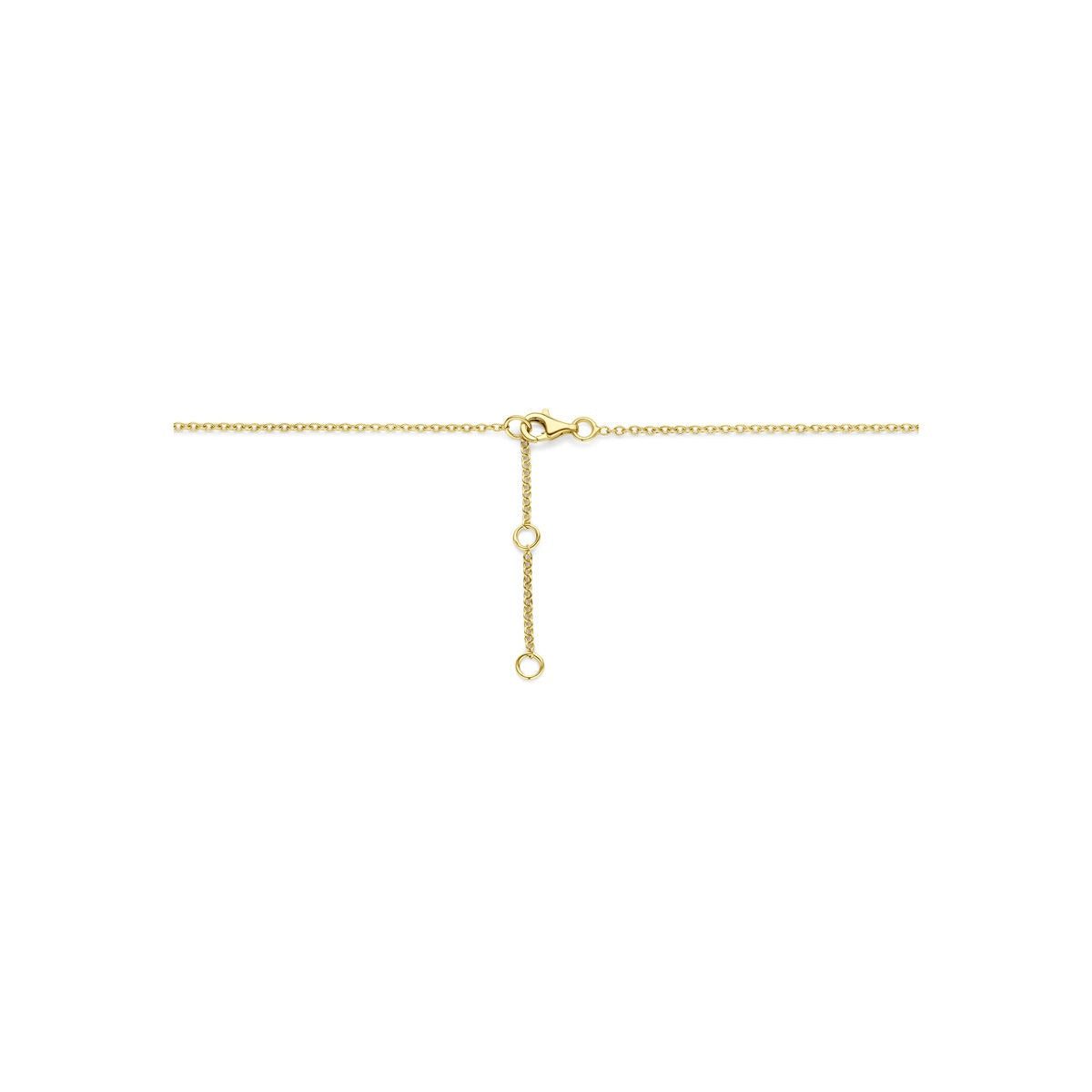 collier en or jaune 14k avec pendentif en forme de goutte et diamant 0,15 ct