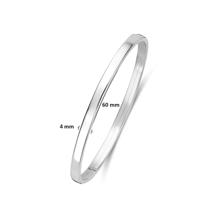 Gerhodineerde 925 zilveren bangle