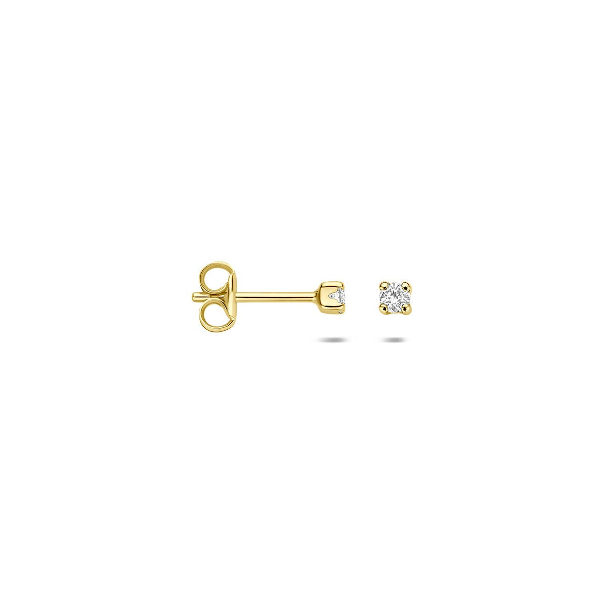 14k geelgouden oorknopjes met lab grown diamant