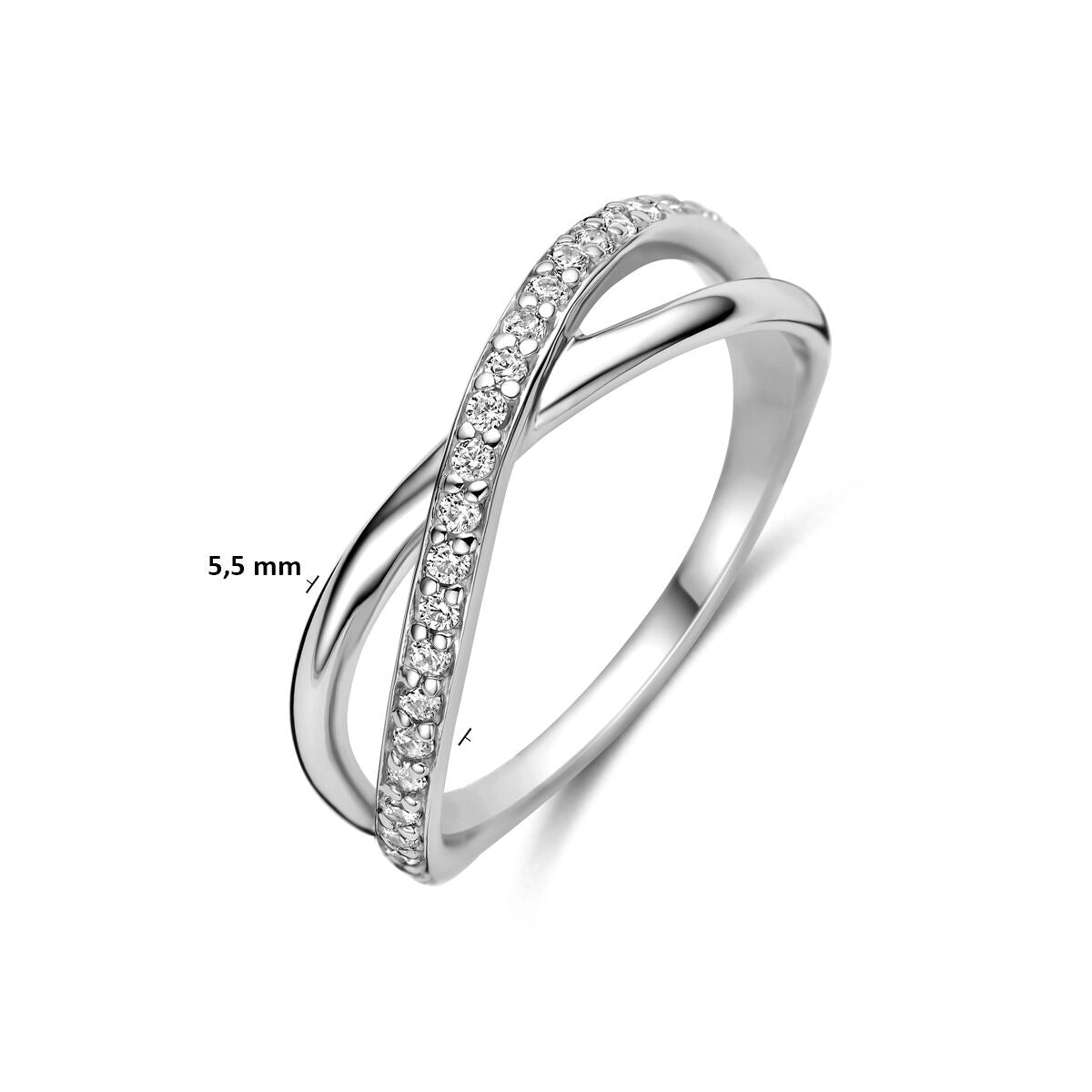 bague zircone argent rhodié