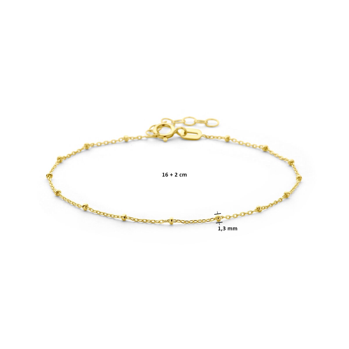 bracelet en or jaune à billes