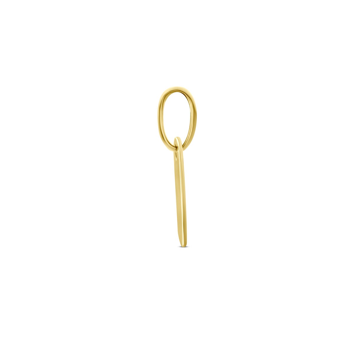 Pendentif gravé carré en or jaune 14k