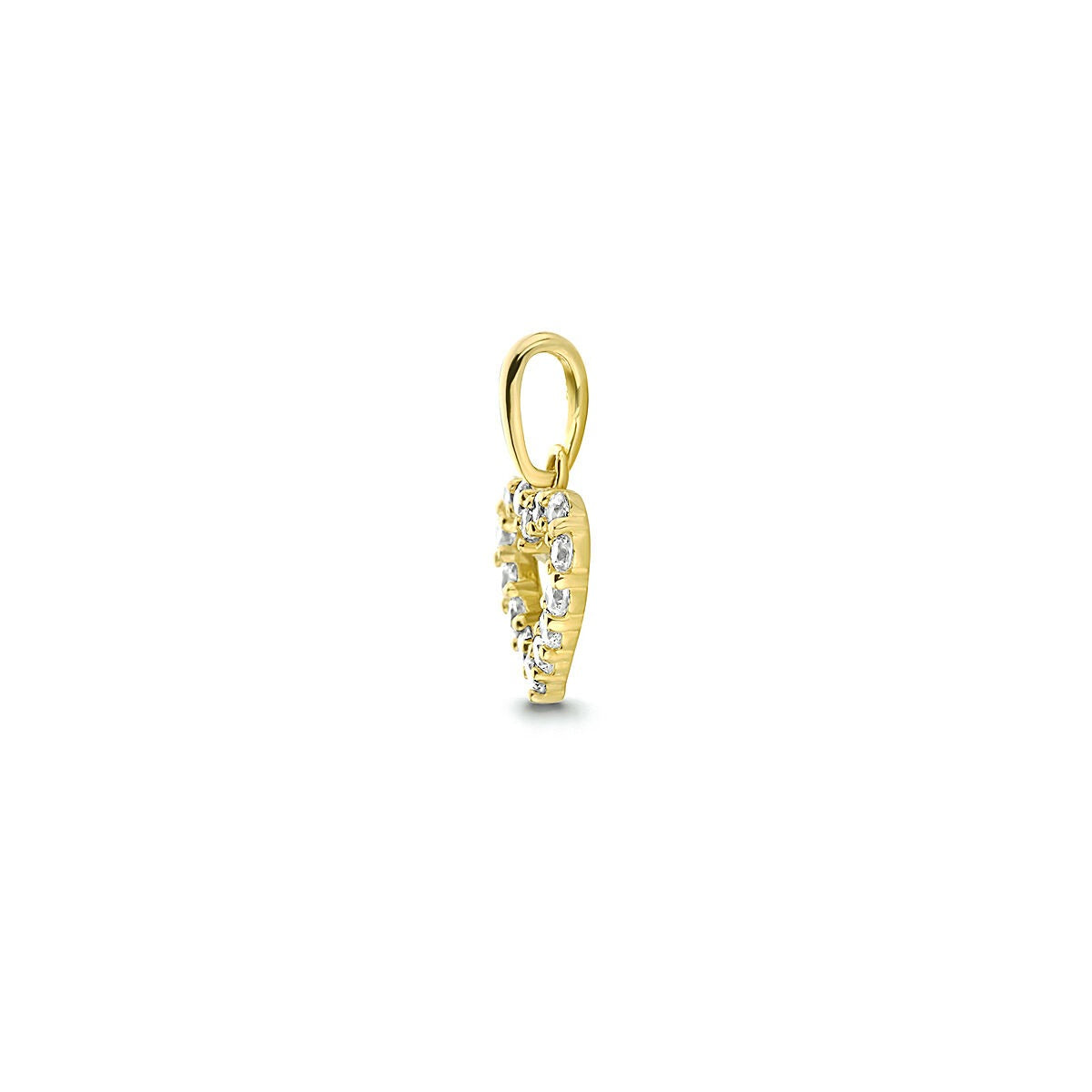 Pendentif en or 9k avec cœur en zircone – Collier avec petit cœur