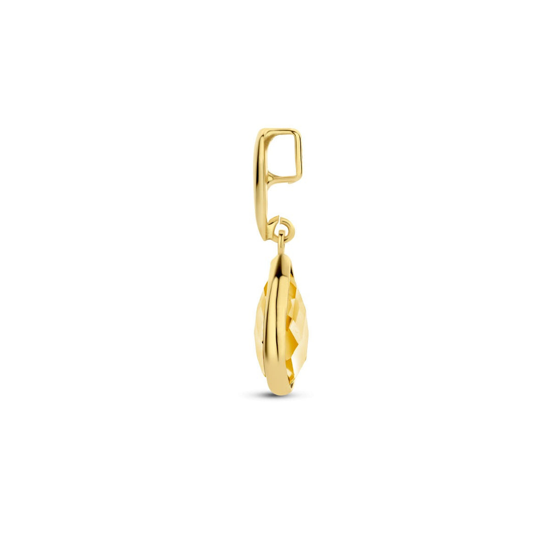 9k geelgouden hanger met citrien