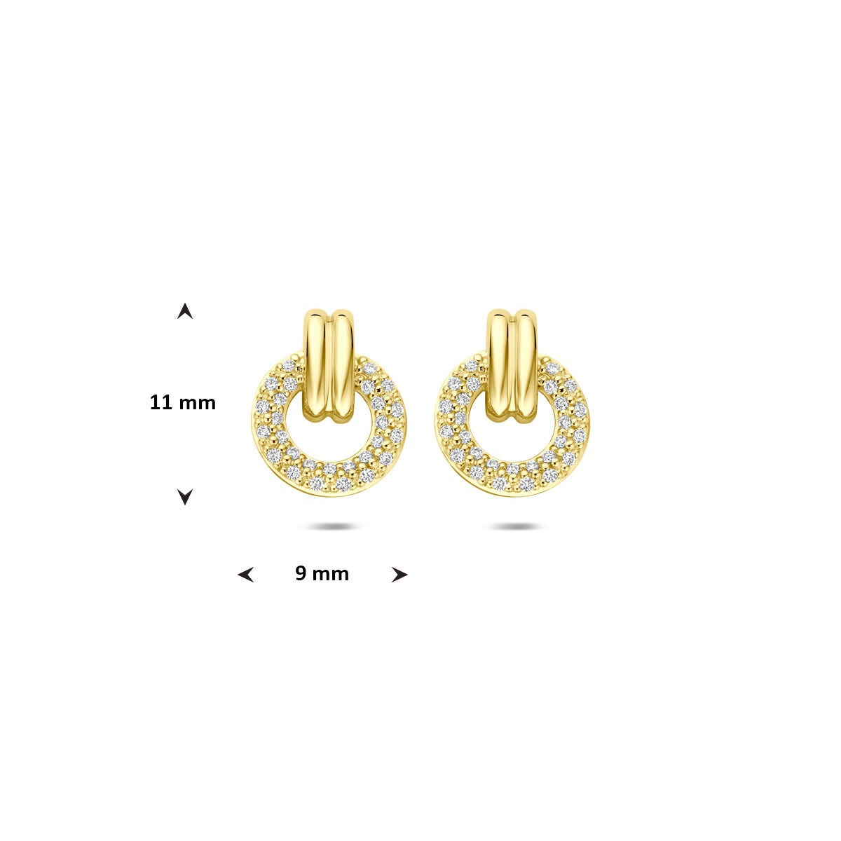Puces d'oreilles en or 14k avec diamant taillé en brillant