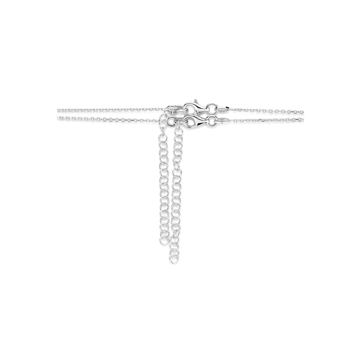 Colliers plaqués rhodium 925 argent Forever Connected 2x avec connecteurs