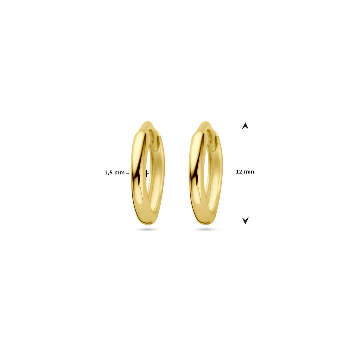 Créoles en or jaune 14k pour enfant – 1.5mm