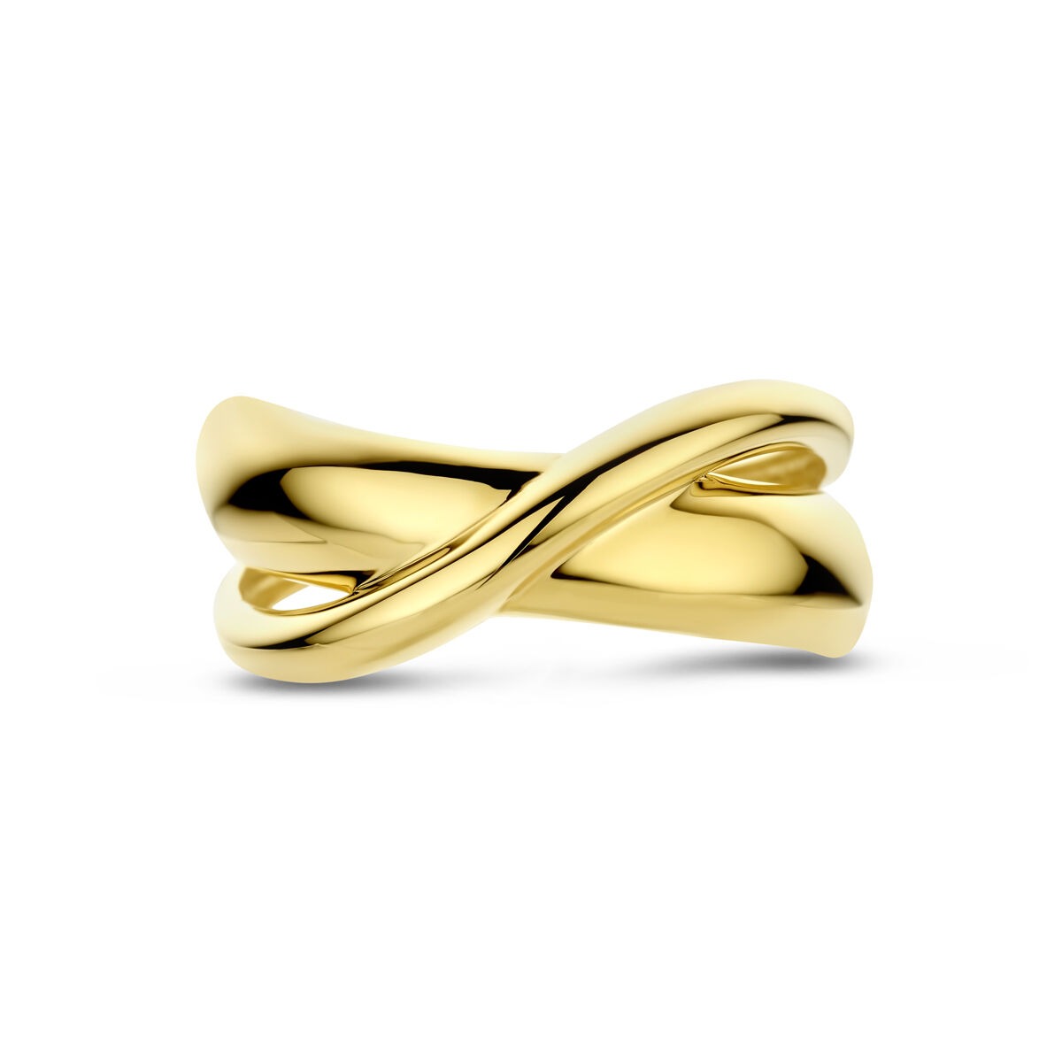 Bague pour femme en or jaune 14k avec bande large de 8,5 mm