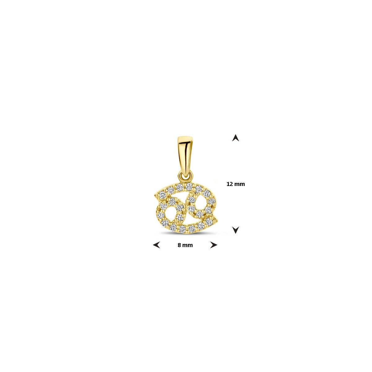 pendentif en or jaune 14k avec diamant