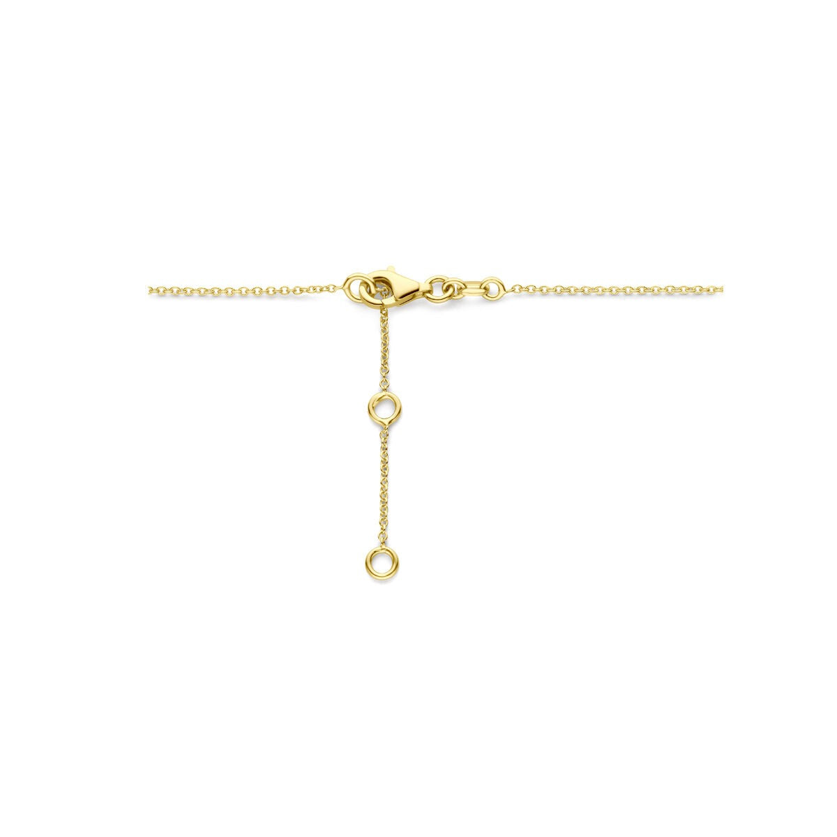 collier en or jaune 14k avec topazes sky blue et London blue