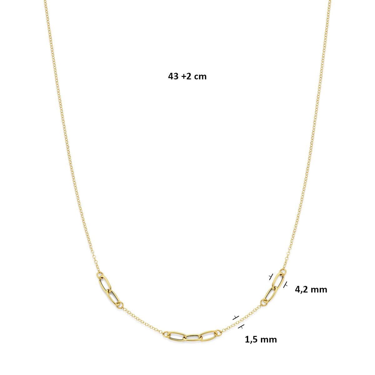 bracelet en or jaune 14k avec fermoir à ressort