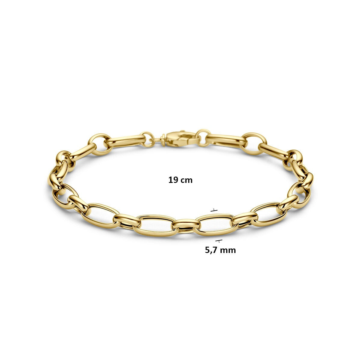 9k Geelgouden anker armband