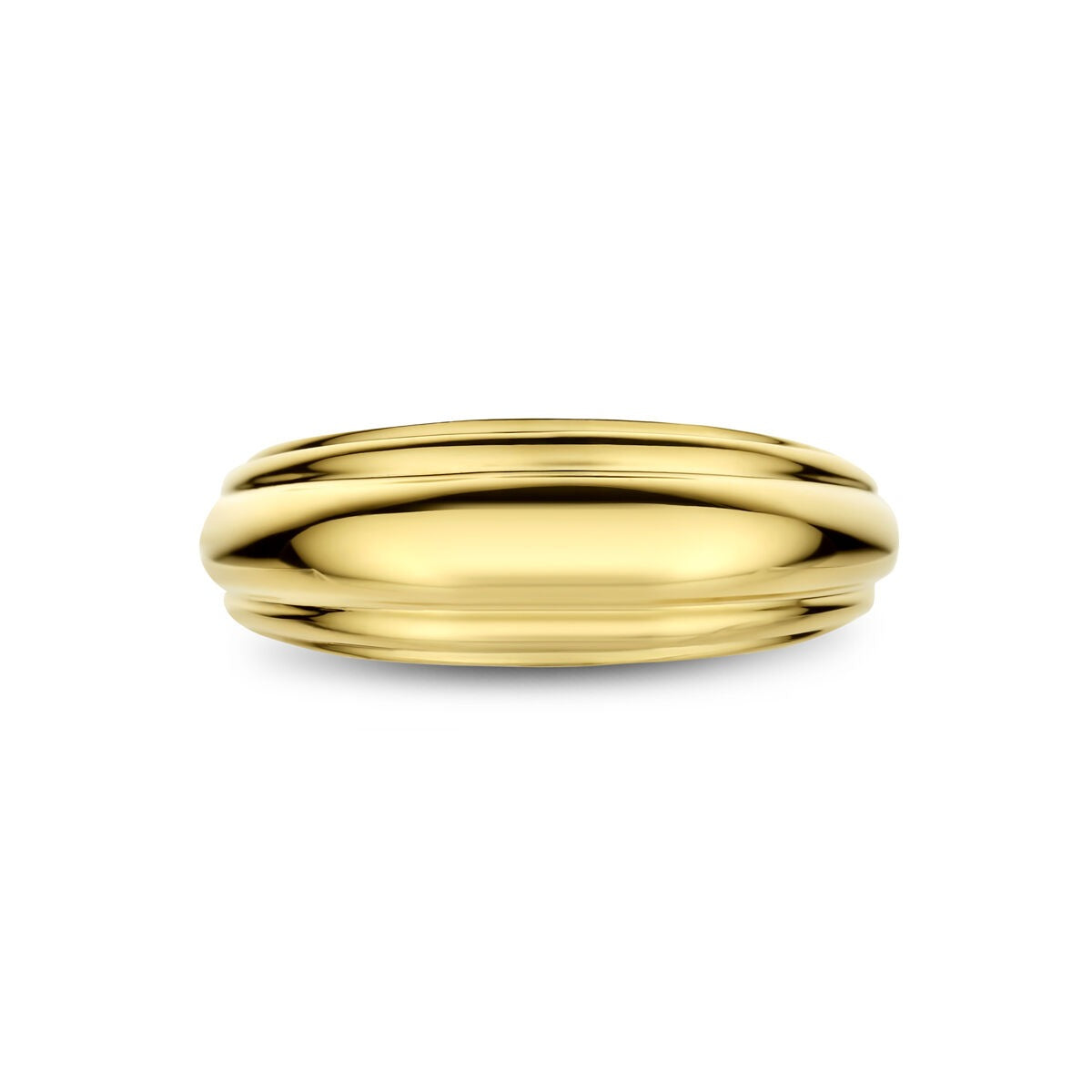 Bague pour femme en or jaune 14k avec large bande