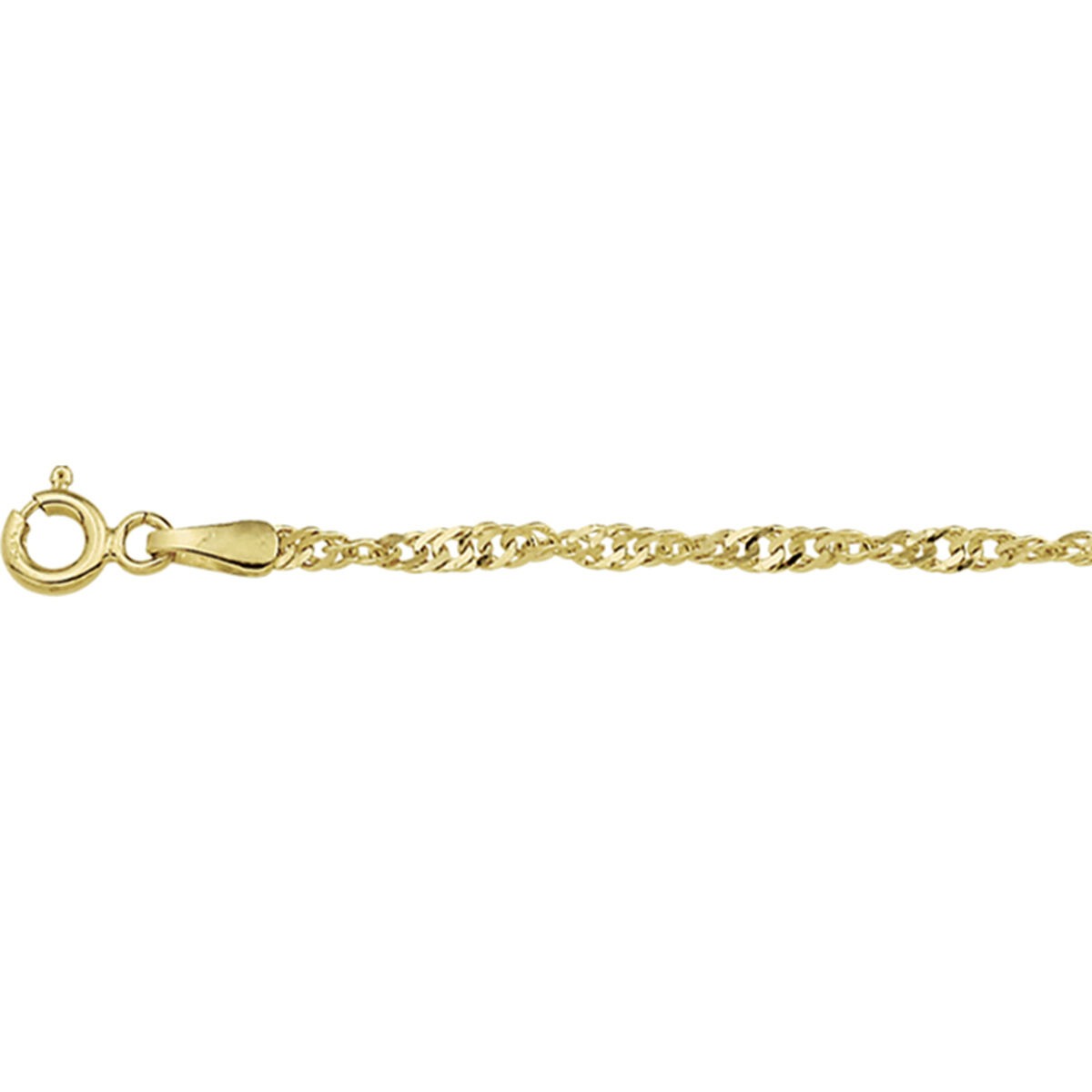 Bracelet pour femme en or 9k avec maille Singapore