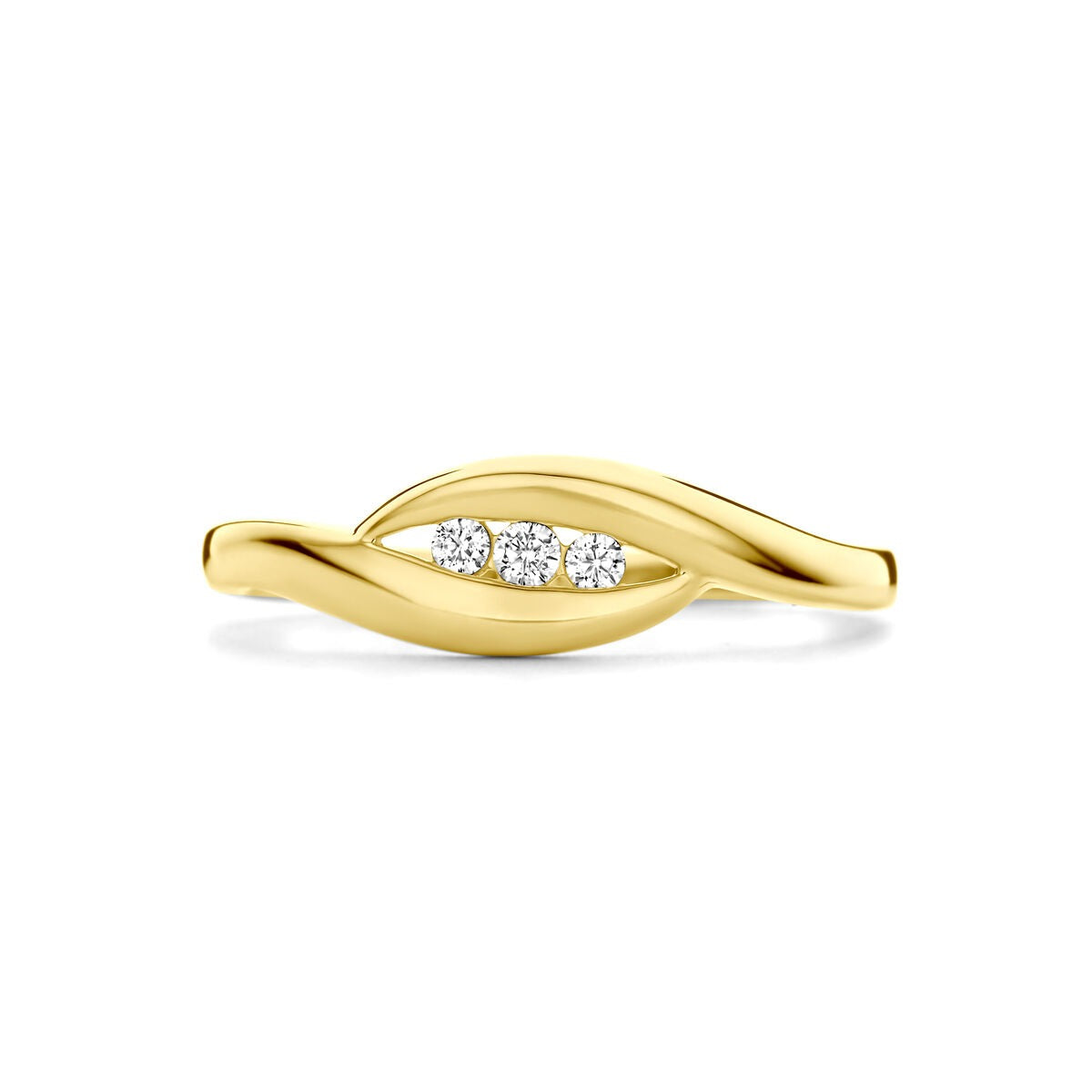 bague pour femme en or jaune 14k avec zircone – éclatante finesse en or