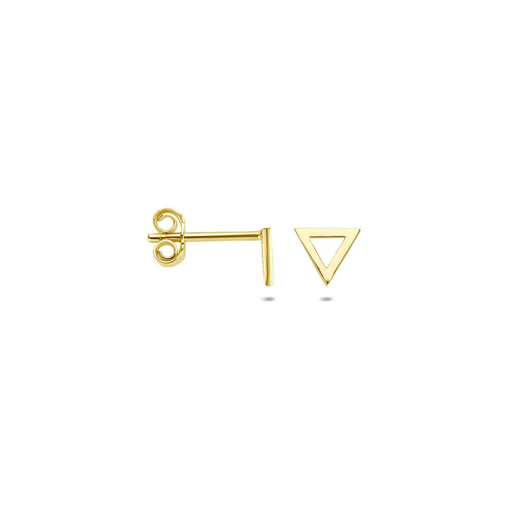 9k Geelgouden driehoek oorknopjes