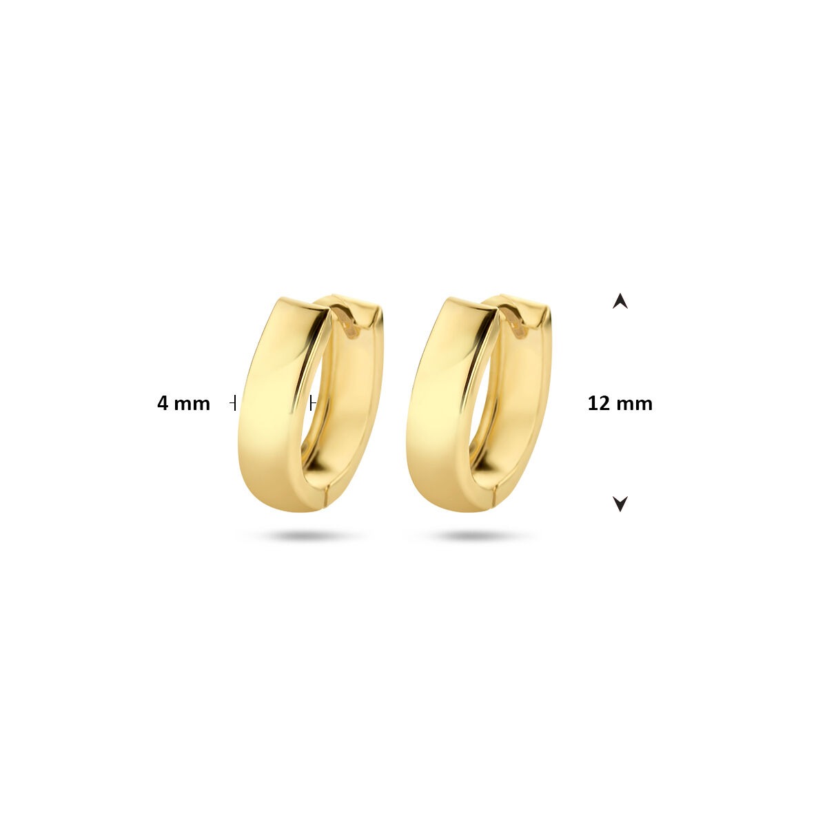 Créoles en or jaune estampées – 14k