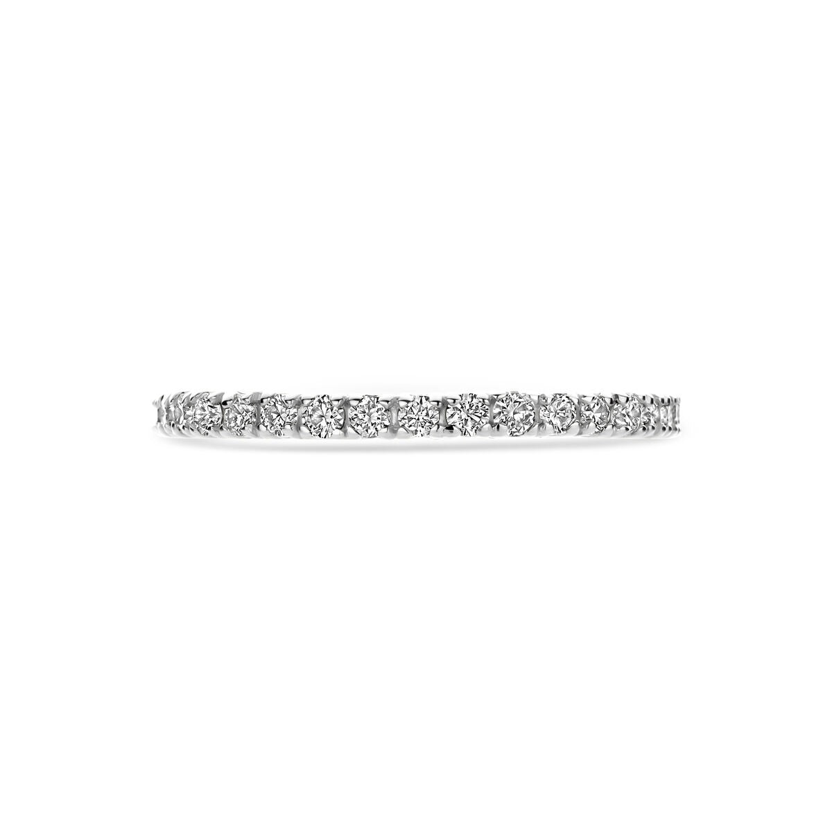 Bague alliance en or blanc 14k avec diamant – 0.70 ct