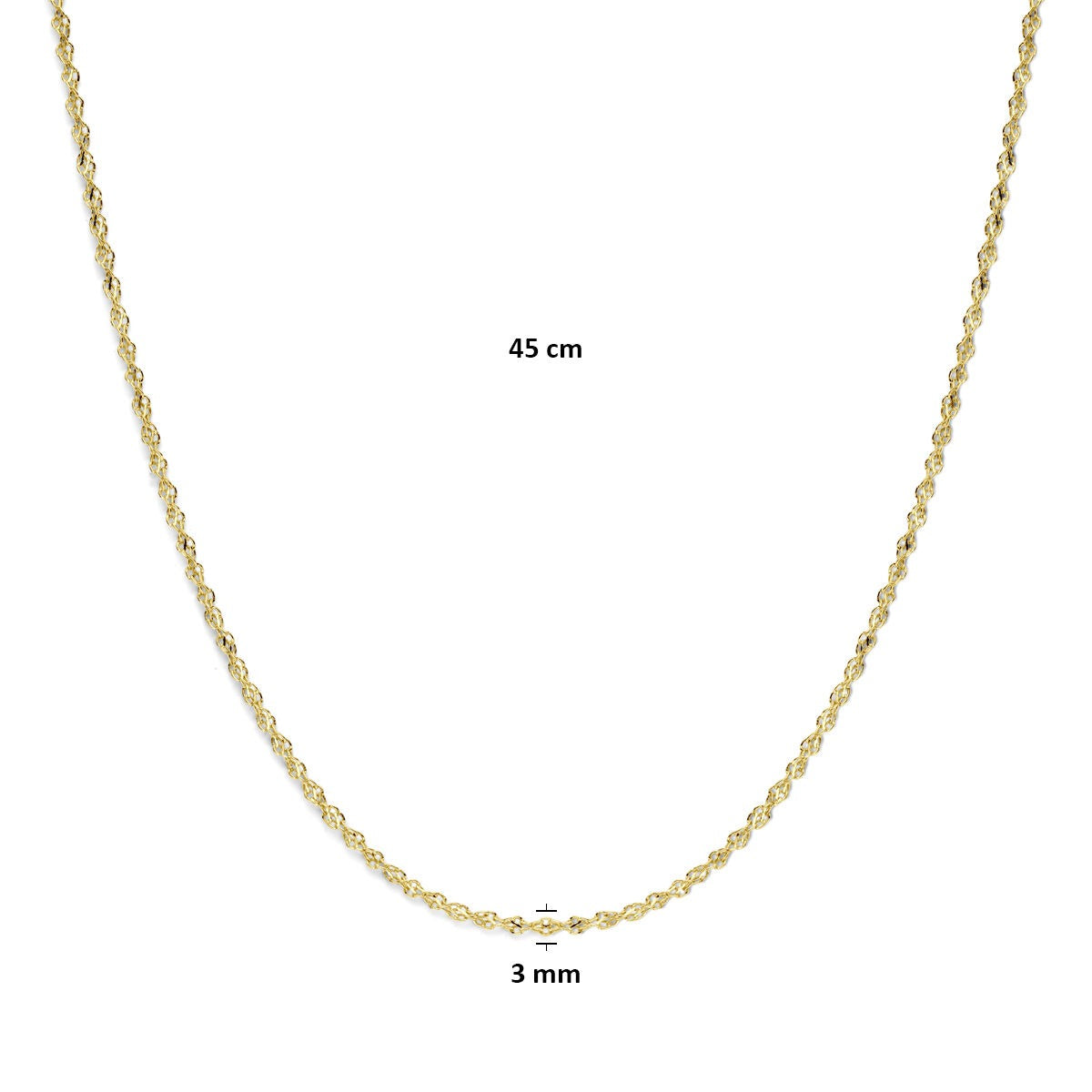 Collier en or avec noyau en argent – or jaune 14k & argent 925