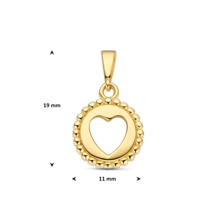 9k geelgouden hanger hart