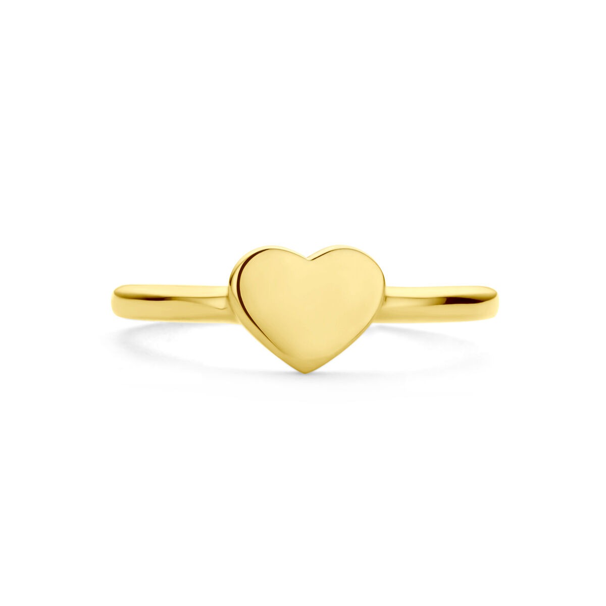 bague en or jaune 9k avec cœur