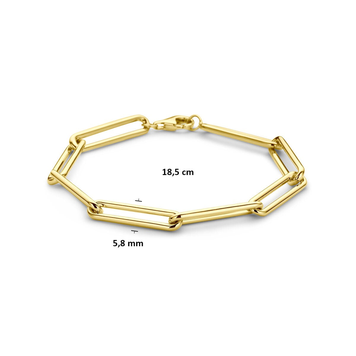 bracelet ancre en or jaune 14k 5,8 mm