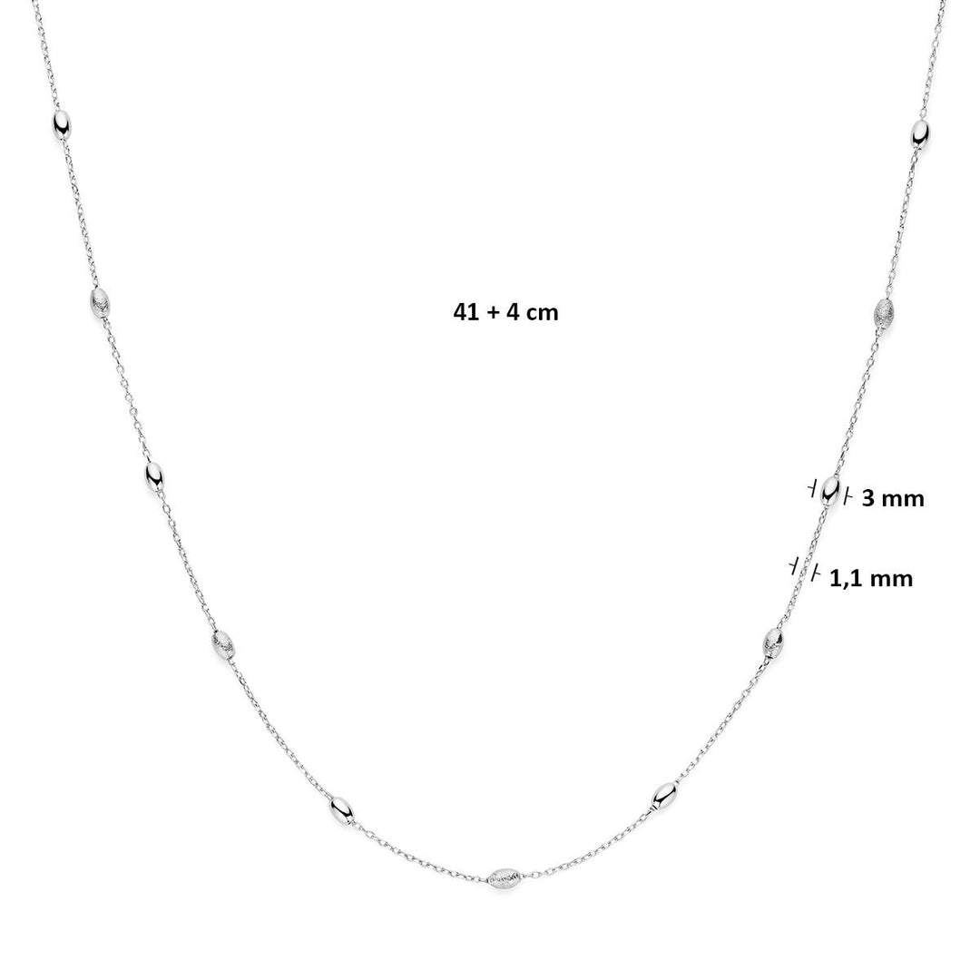 Gerhodineerd 925 zilveren collier