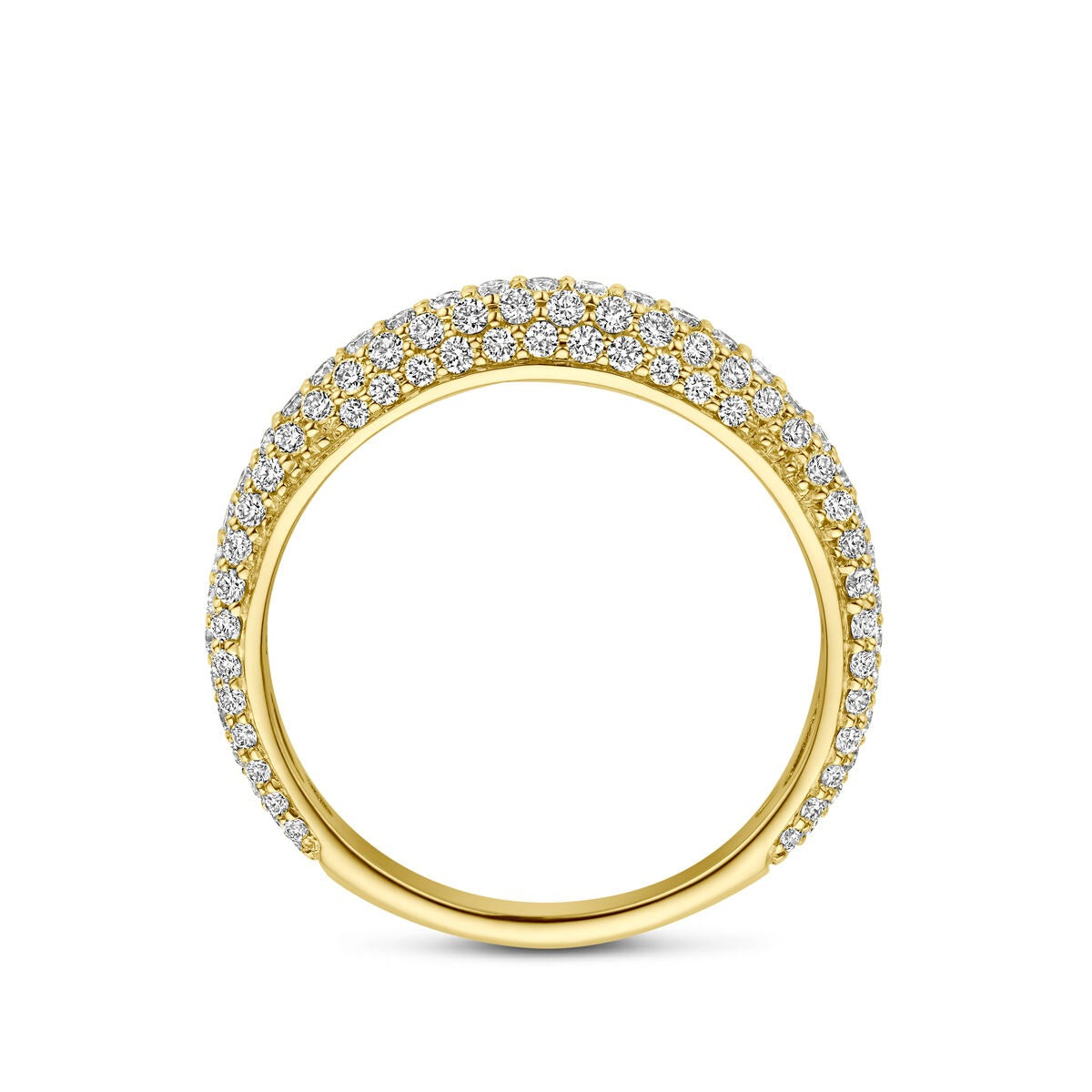 bague en or jaune 14k avec diamant