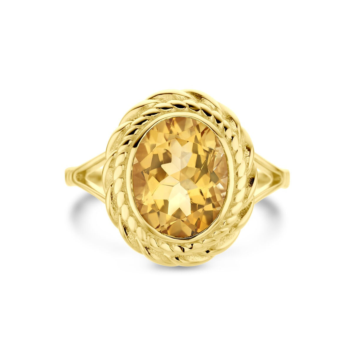 Bague en or 14k avec citrine – taille briolette