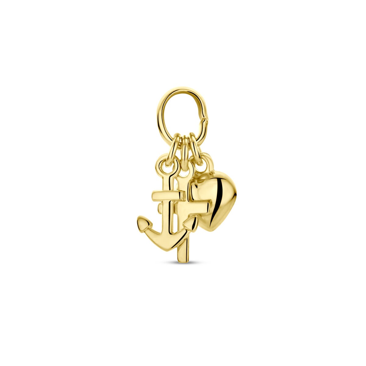 Pendentif or foi, espoir et amour – 9k or jaune