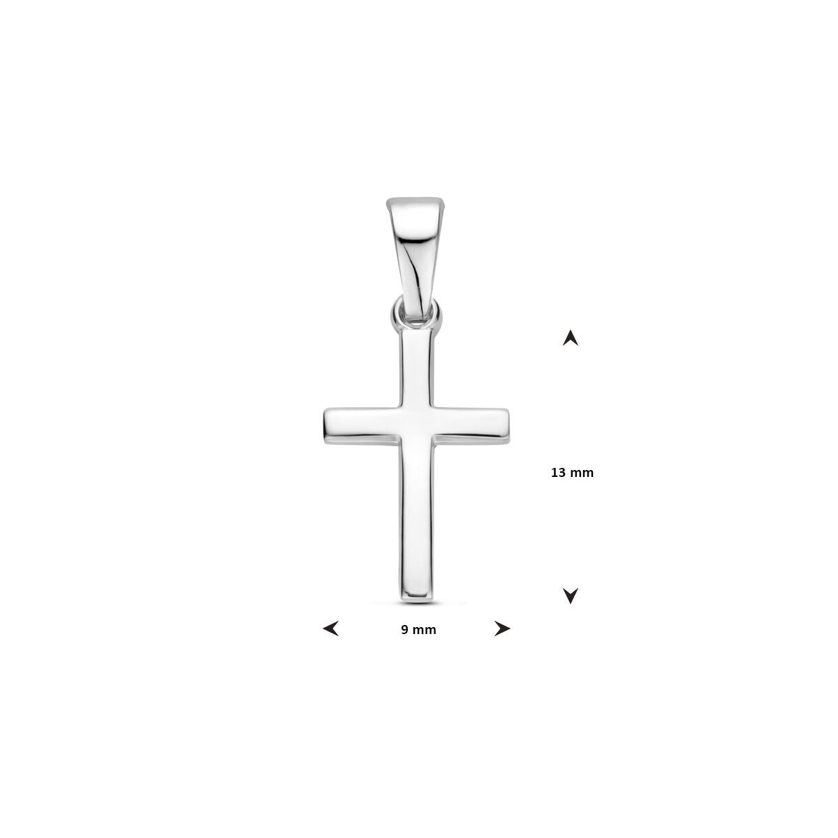 Pendentif croix en argent – rhodié argent 925