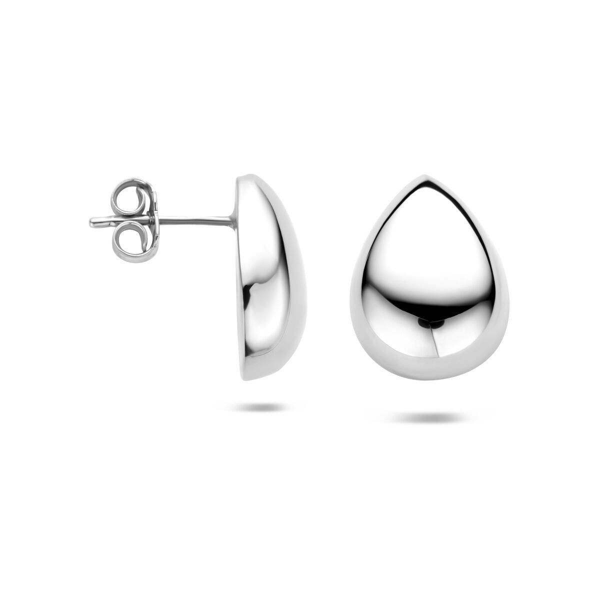 Puces d'oreilles en argent en forme de goutte – élégante simplicité