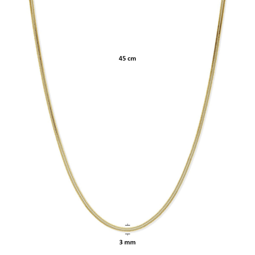 Verguld 925 zilveren slangencollier