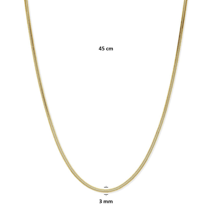 Verguld 925 zilveren slangencollier
