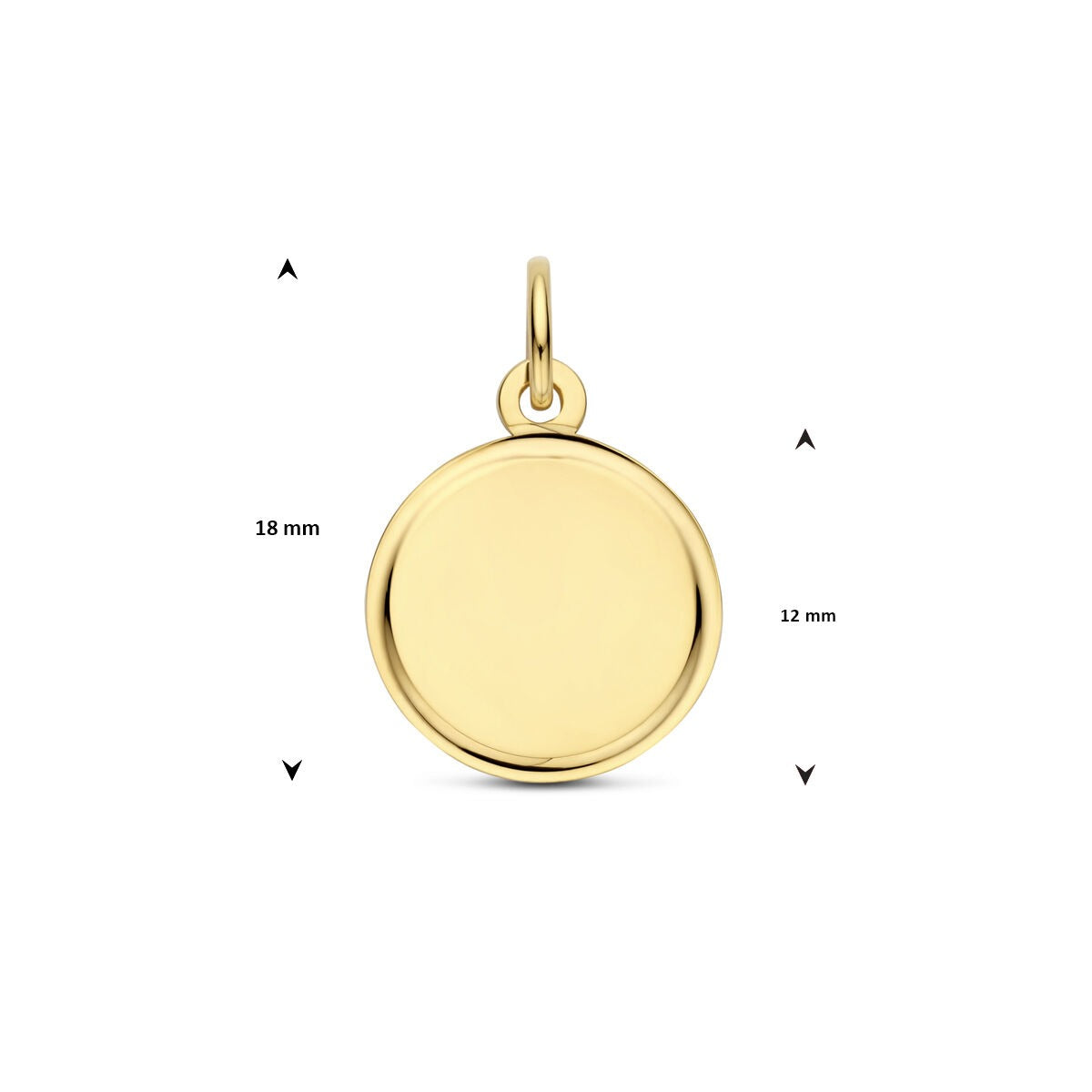 pendentif gravé en or jaune 9k