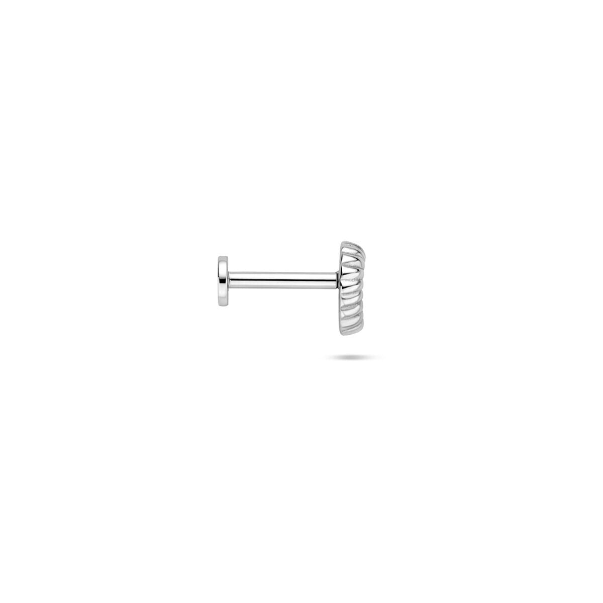 Piercing coquillage en argent - rhodié 925
