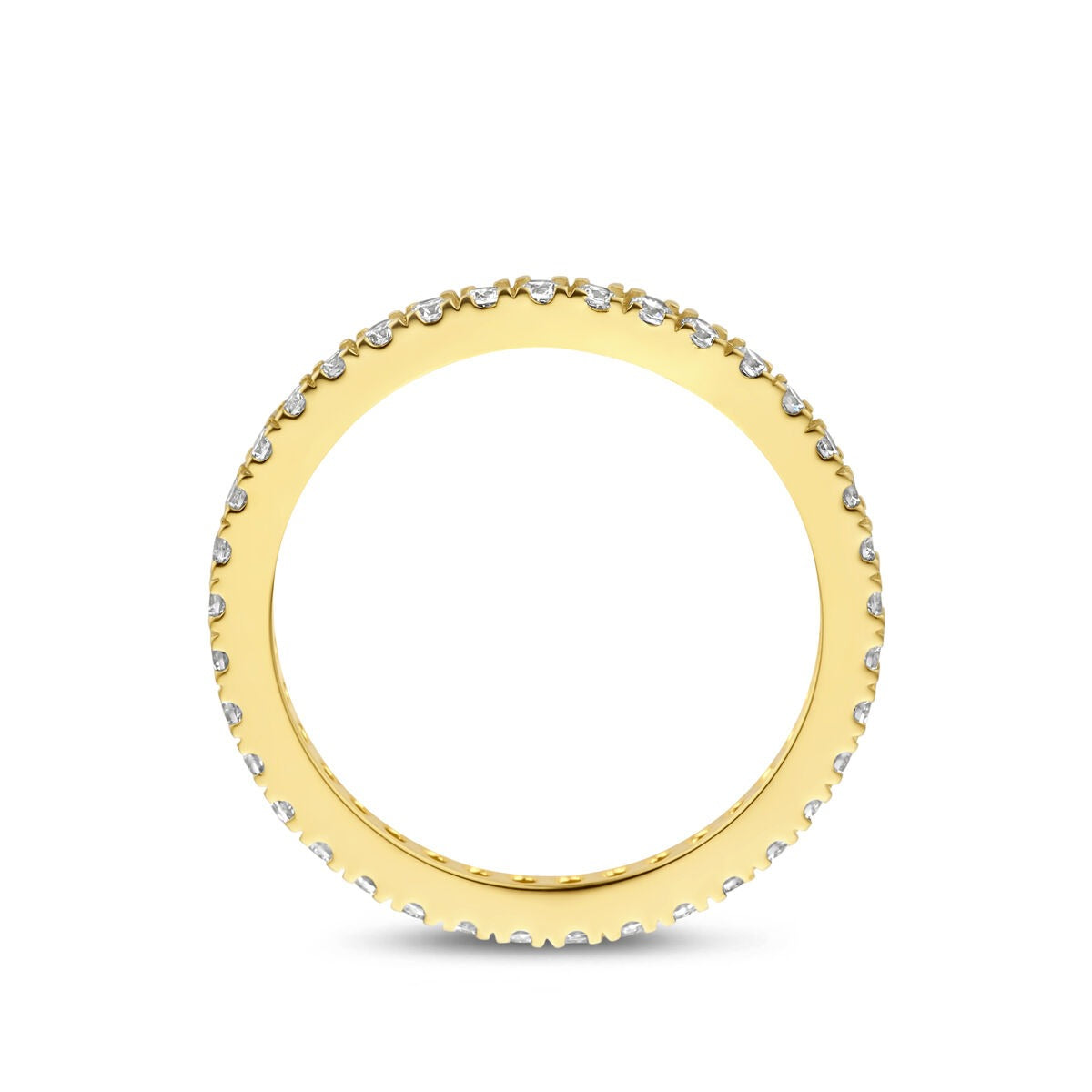 Bague en argent 925 plaqué or avec zircone
