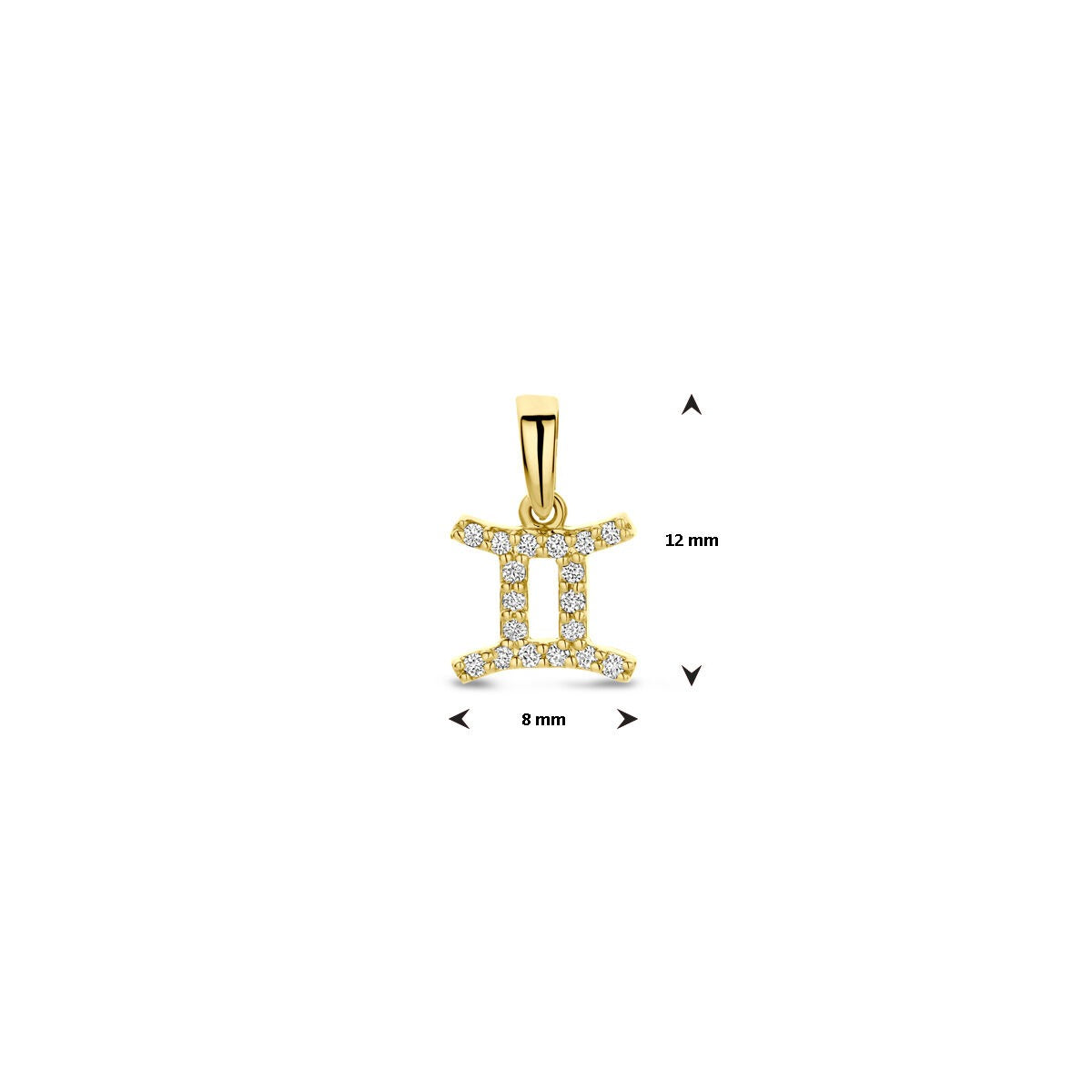 pendentif en or jaune 14k avec diamant