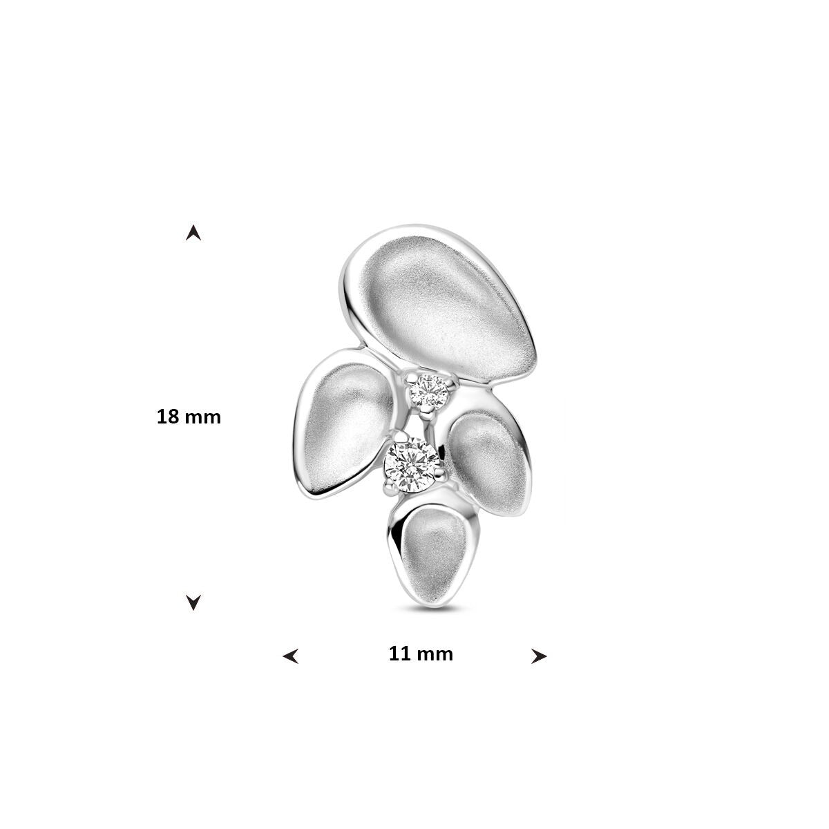Pendentif en argent avec zircone – rhodié 925