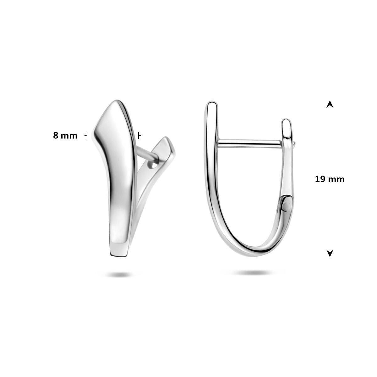 créoles 19 mm argent rhodié