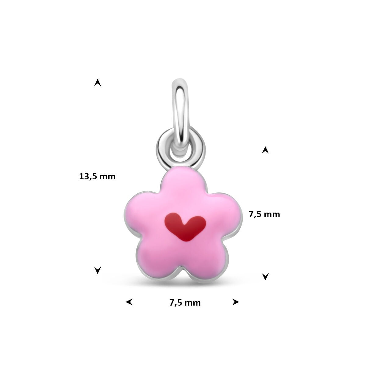 Pendentif pour enfant en argent 925 rhodié fleur