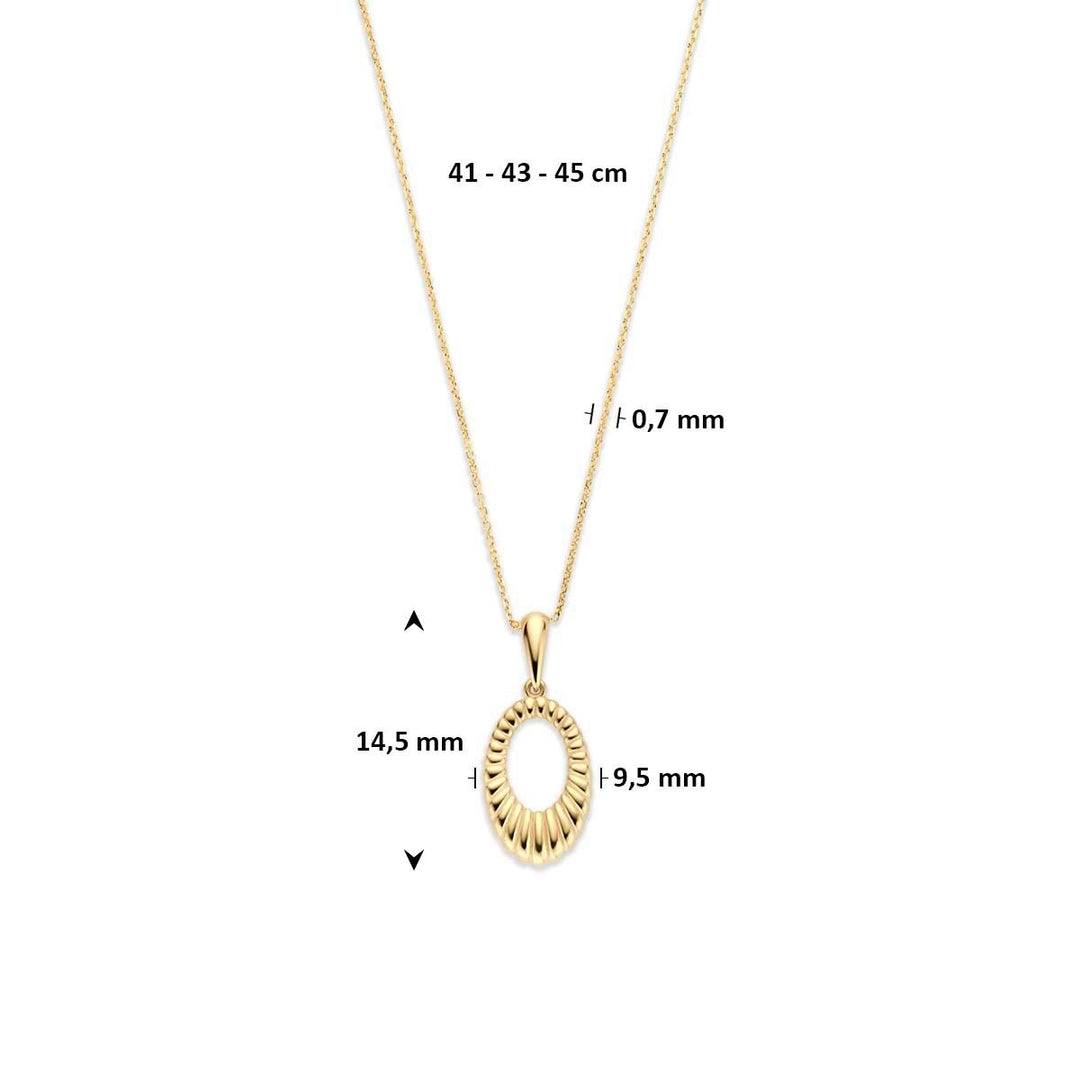 14k Geelgouden collier met hanger