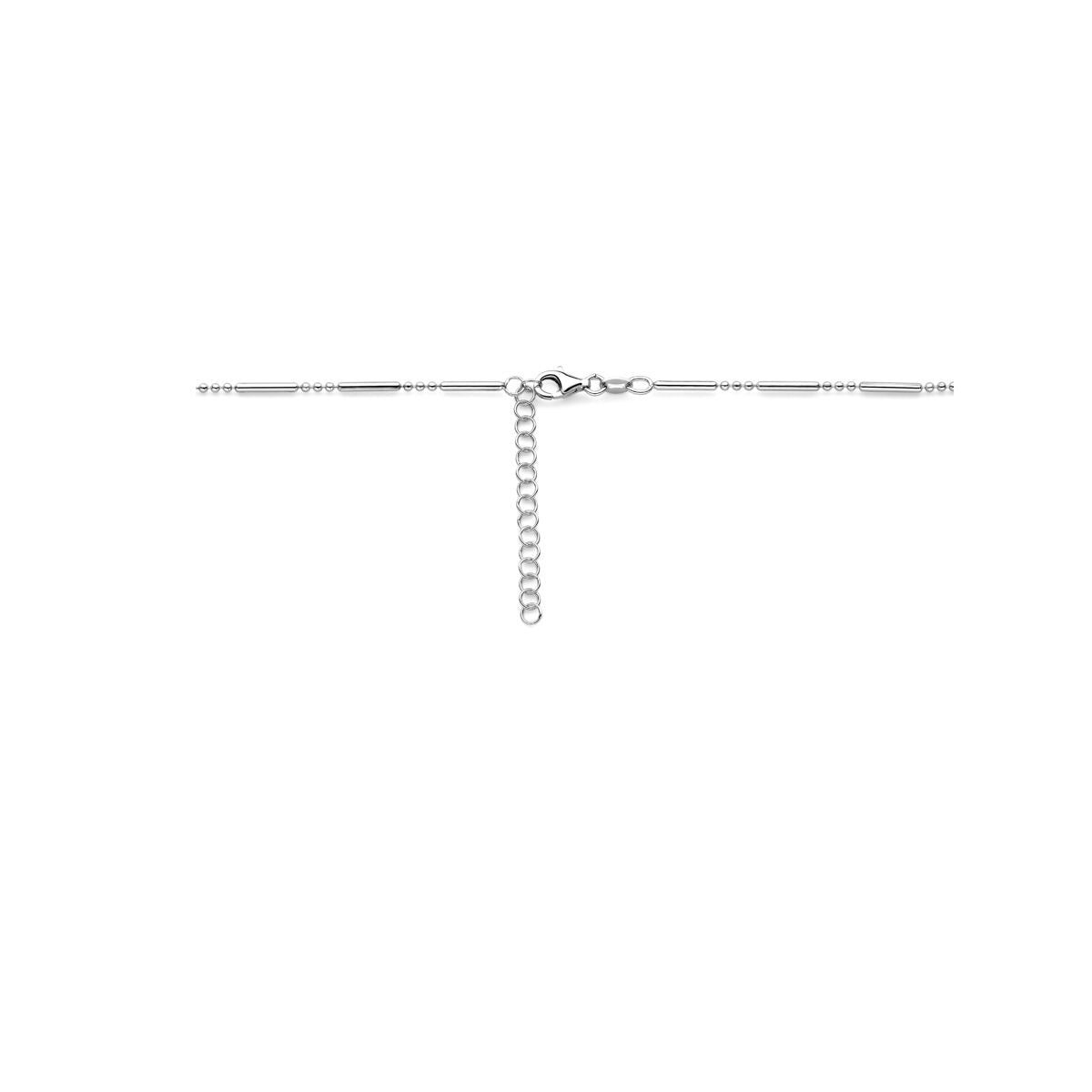 Collier pour femme en argent rhodié sans pendentif 1,5 mm 41 + 4 cm